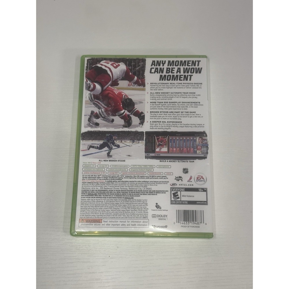 NHL 11 Xbox 360 Complete CIB EA Sports Hockey - Picture 3 of 3